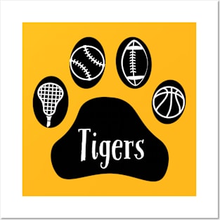 Tigers sports paw Posters and Art
